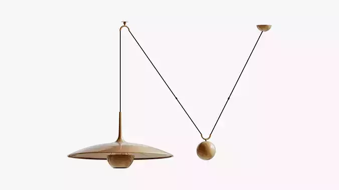 Adjustable Brass Pendant Lamp Onos 55 By Florian S