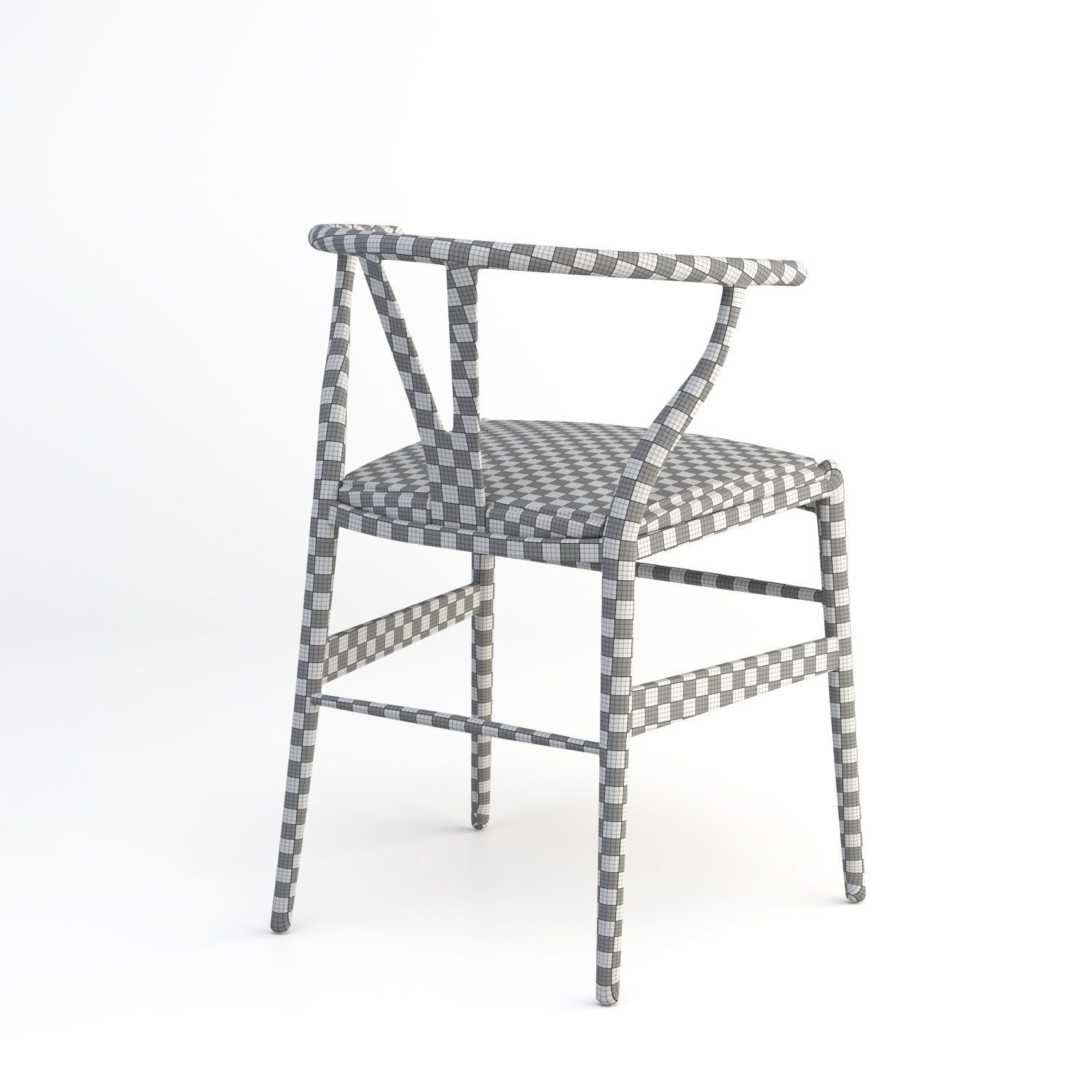 CH24 Wishbone Chair with cushion as seating 3D model_23
