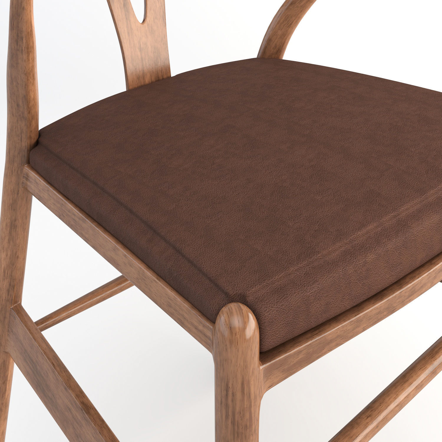 CH24 Wishbone Chair with cushion as seating 3D model_6