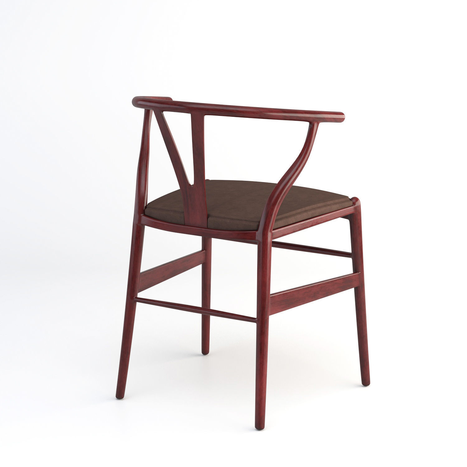 CH24 Wishbone Chair with cushion as seating 3D model_16