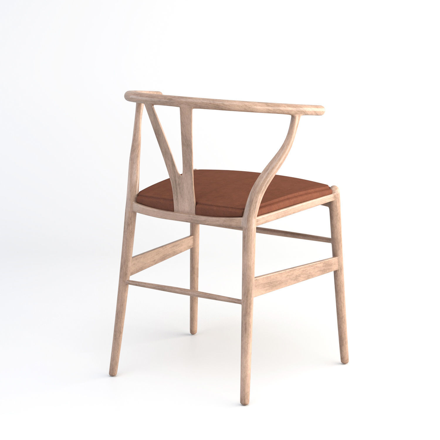CH24 Wishbone Chair with cushion as seating 3D model_14