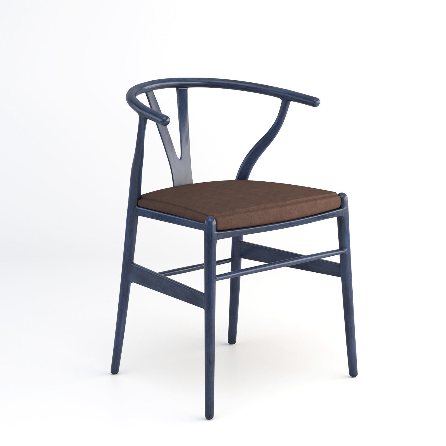 CH24 Wishbone Chair with cushion as seating 3D model_4