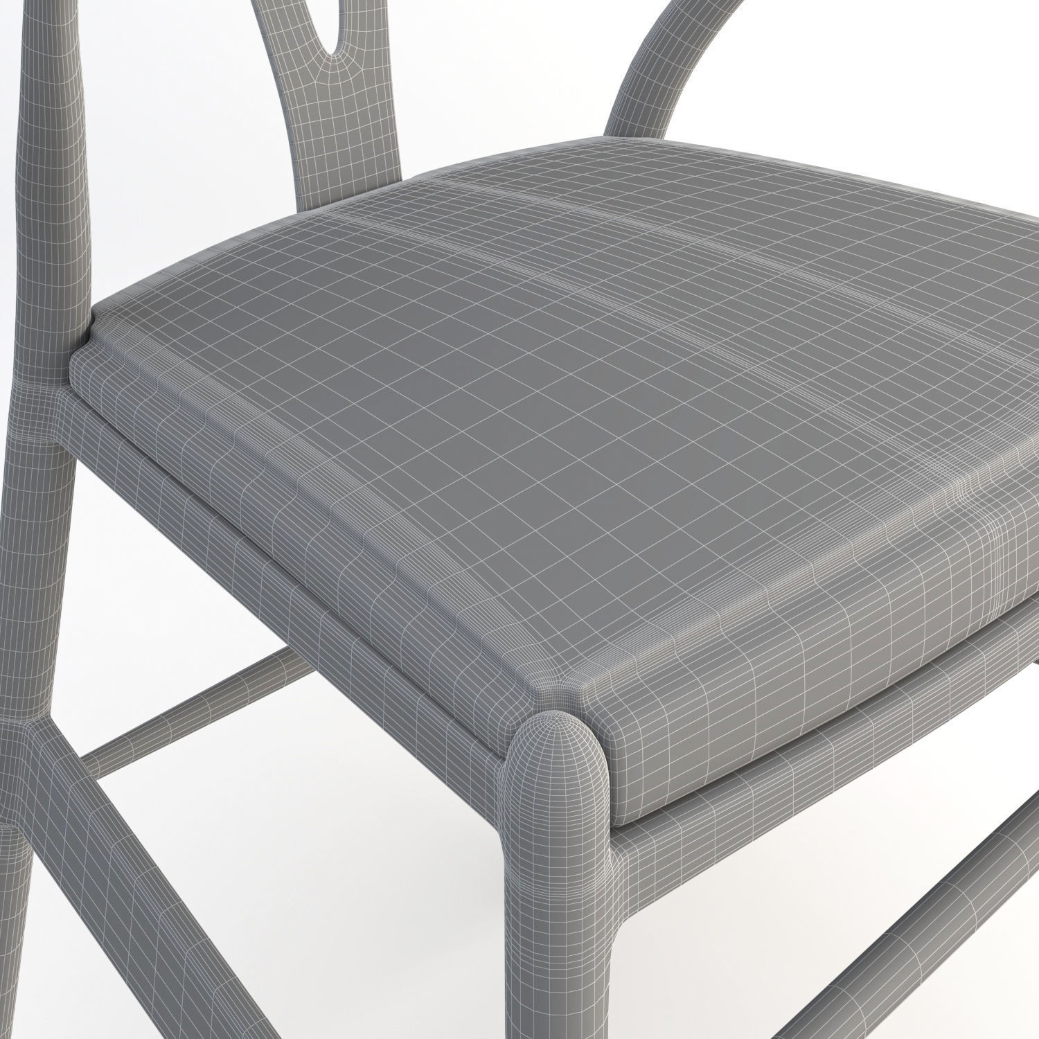 CH24 Wishbone Chair with cushion as seating 3D model_20
