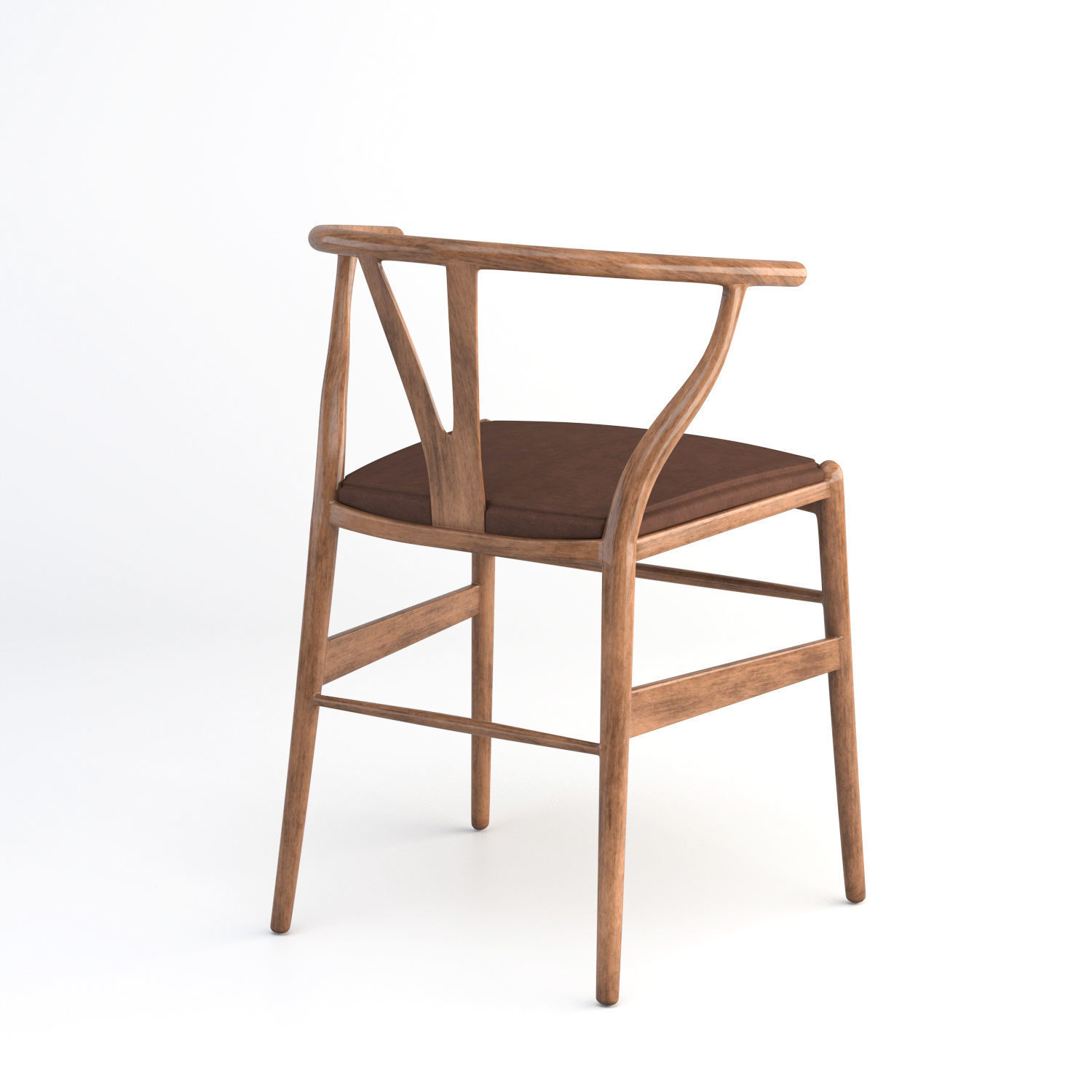 CH24 Wishbone Chair with cushion as seating 3D model_13