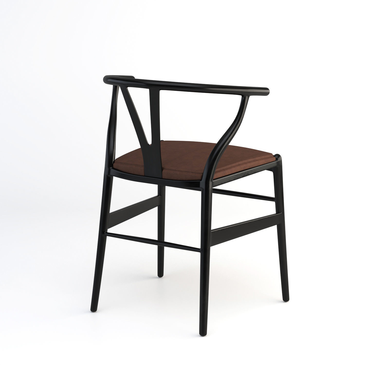 CH24 Wishbone Chair with cushion as seating 3D model_18