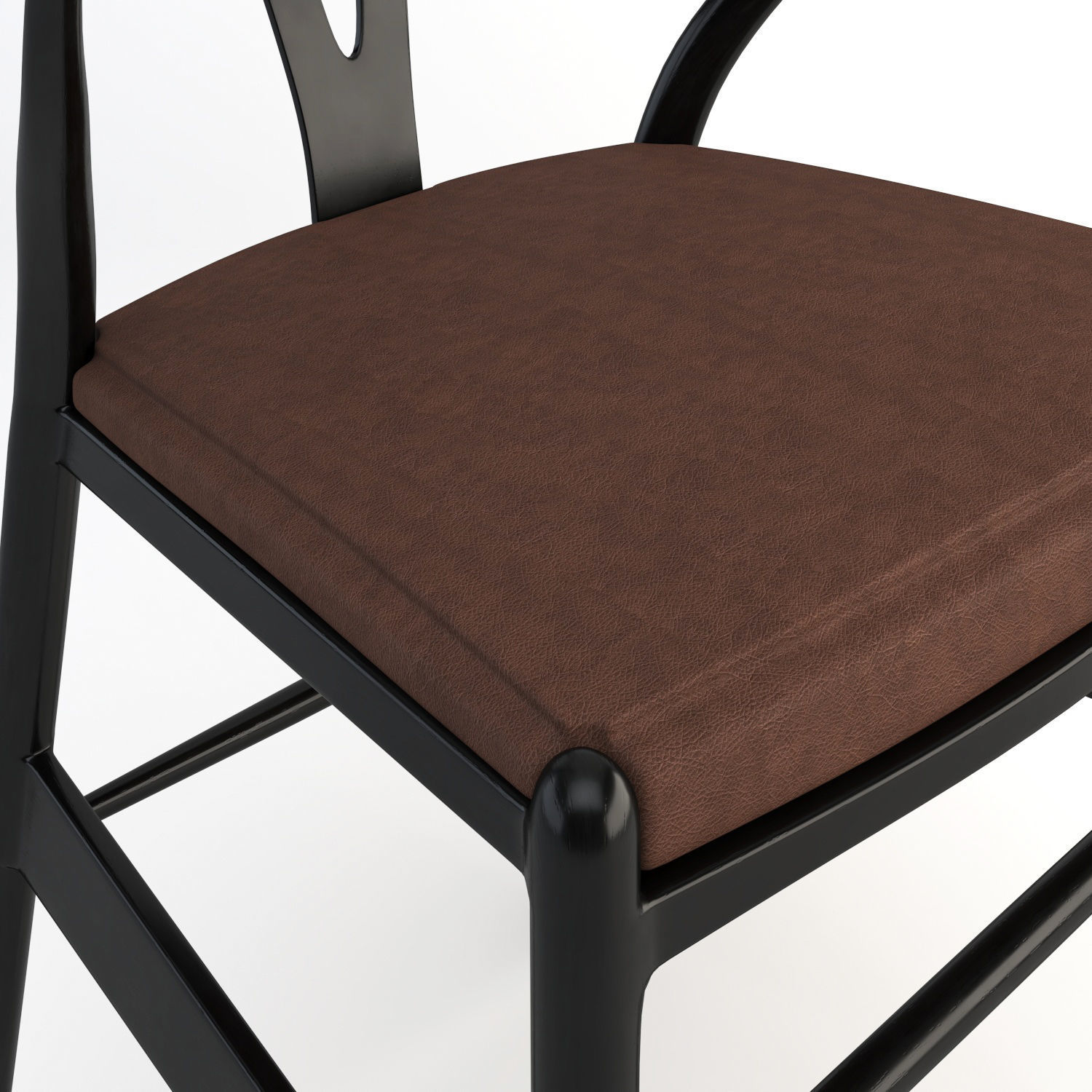 CH24 Wishbone Chair with cushion as seating 3D model_11