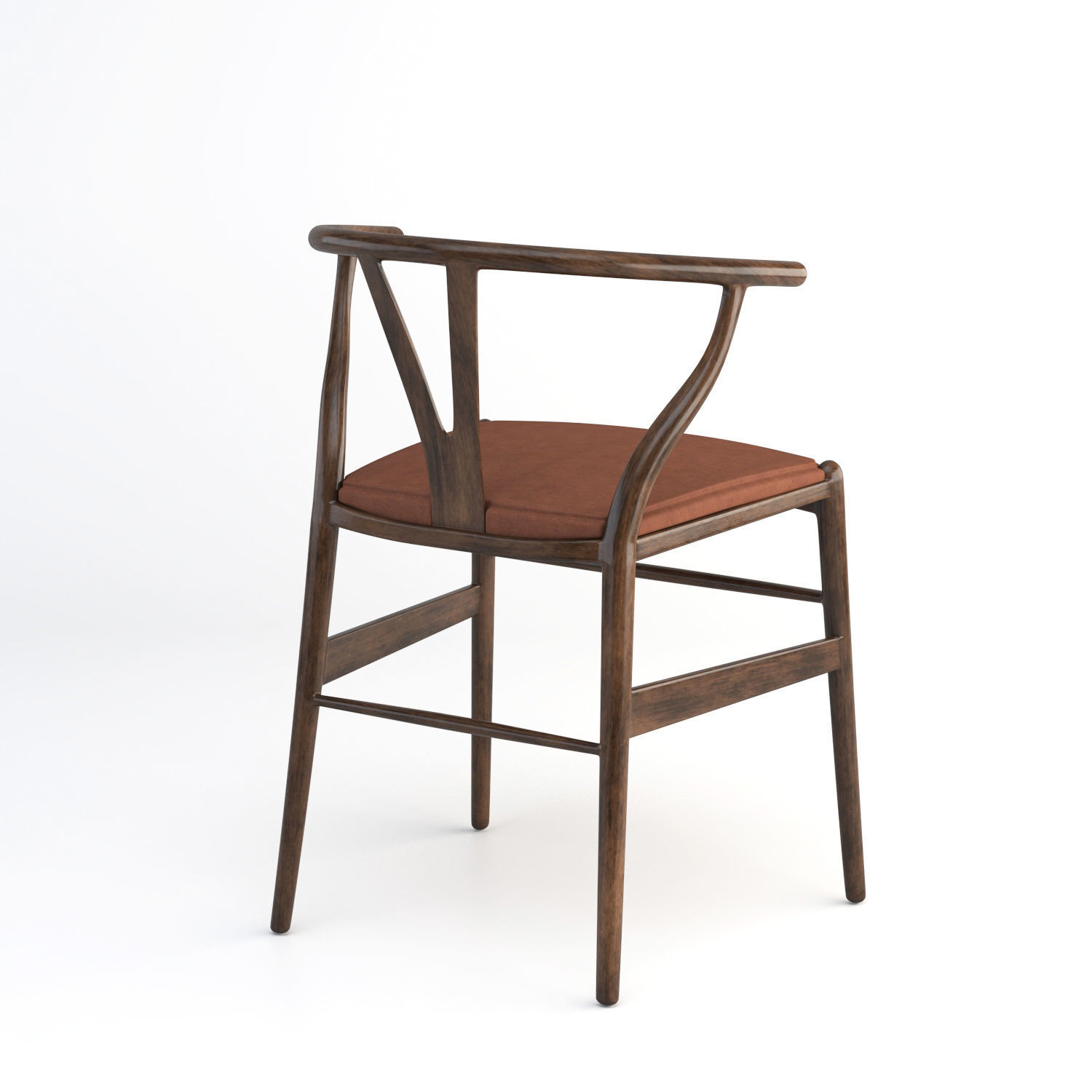 CH24 Wishbone Chair with cushion as seating 3D model_15