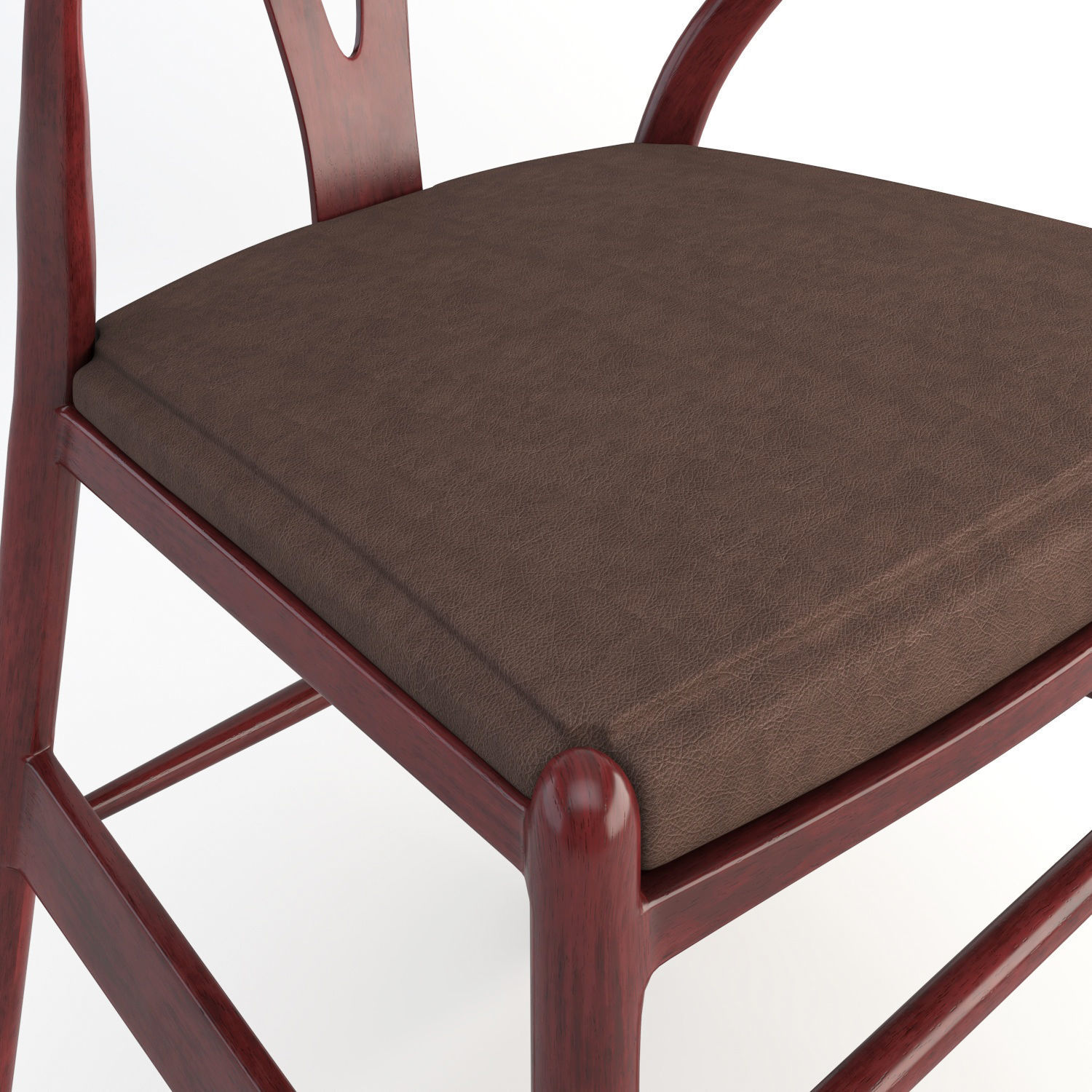 CH24 Wishbone Chair with cushion as seating 3D model_9