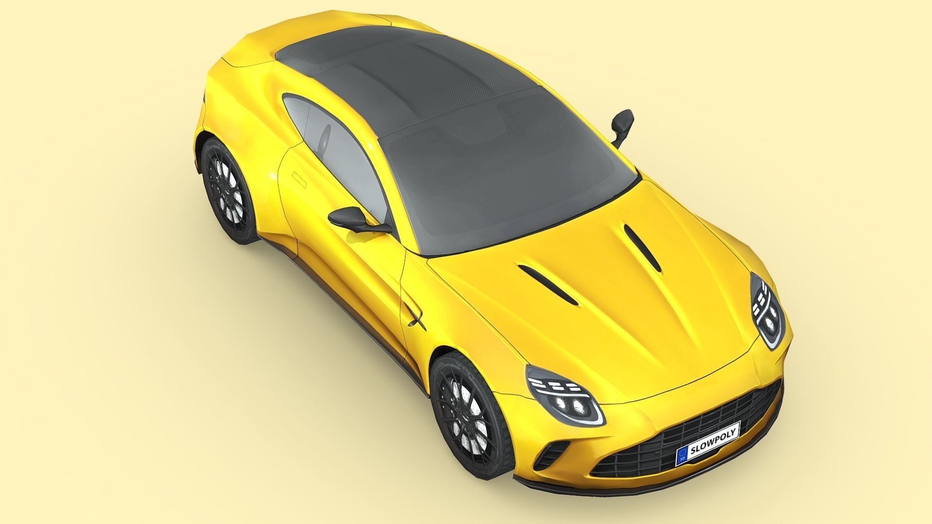 Aston Martin Vantage 2024 Low-poly 3D model_3