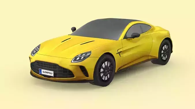 Aston Martin Vantage 2024 Low-poly 3D model