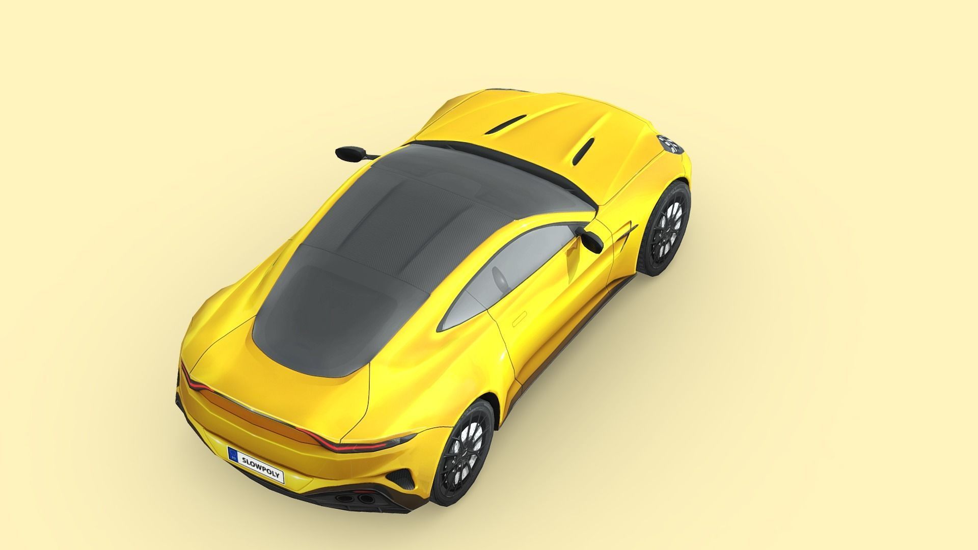 Aston Martin Vantage 2024 Low-poly 3D model_4