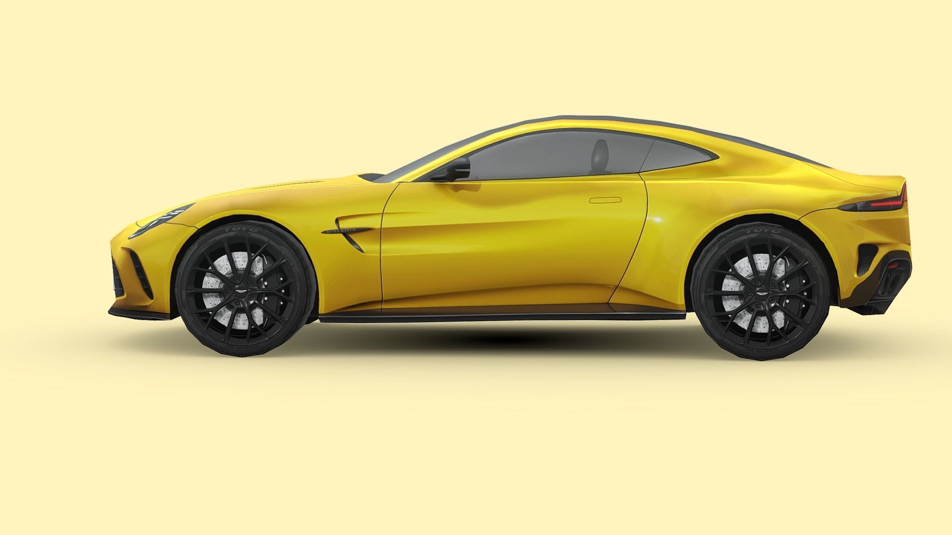 Aston Martin Vantage 2024 Low-poly 3D model_2