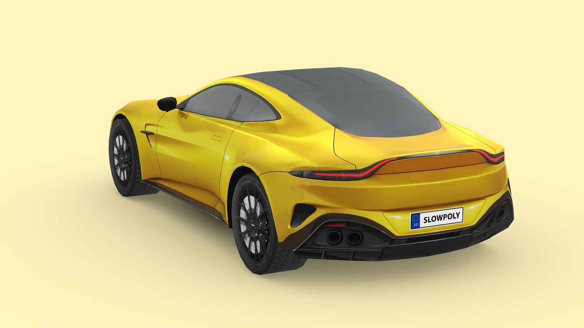 Aston Martin Vantage 2024 Low-poly 3D model_1