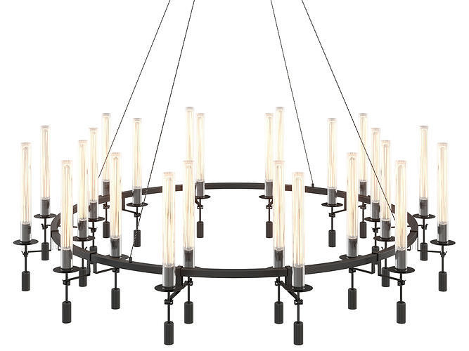 RH Fontanelle Round Chandelier 3D model