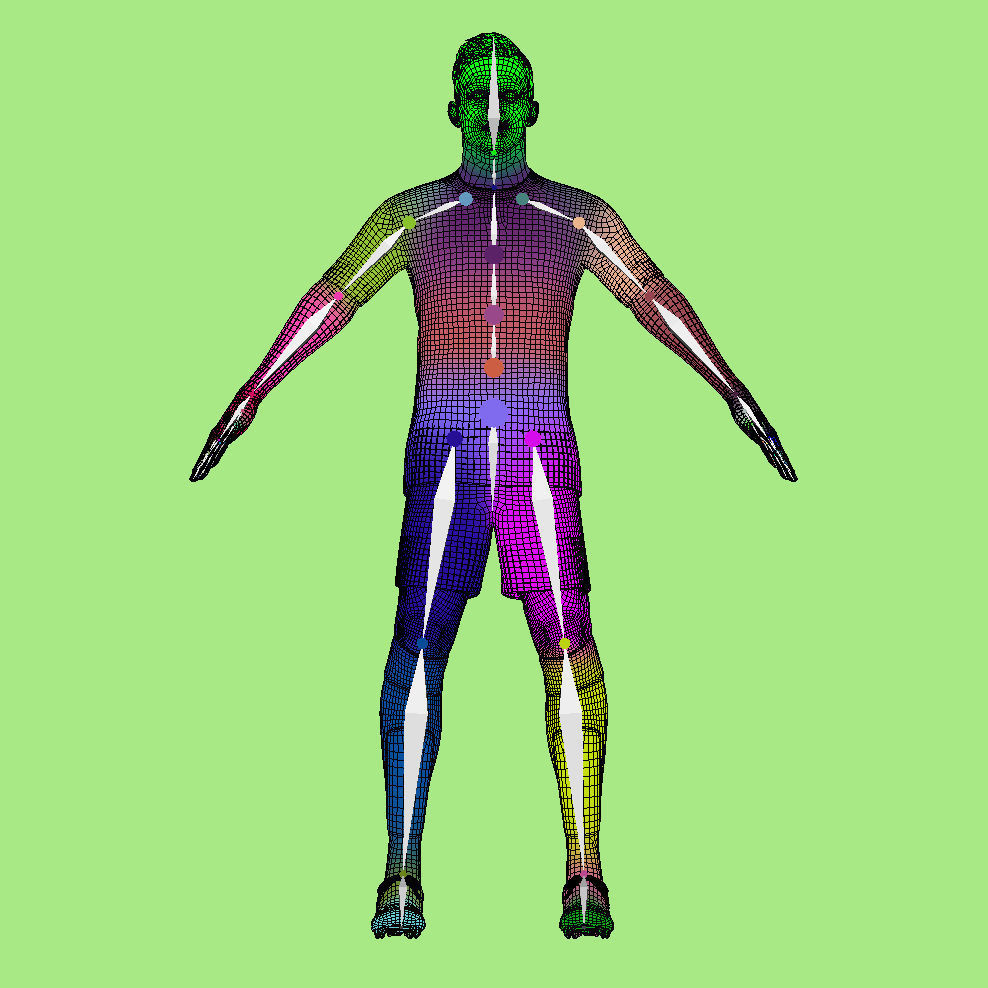T-Pose Rigged Pablo Sarabia Spain Euro 2024 3D model_7