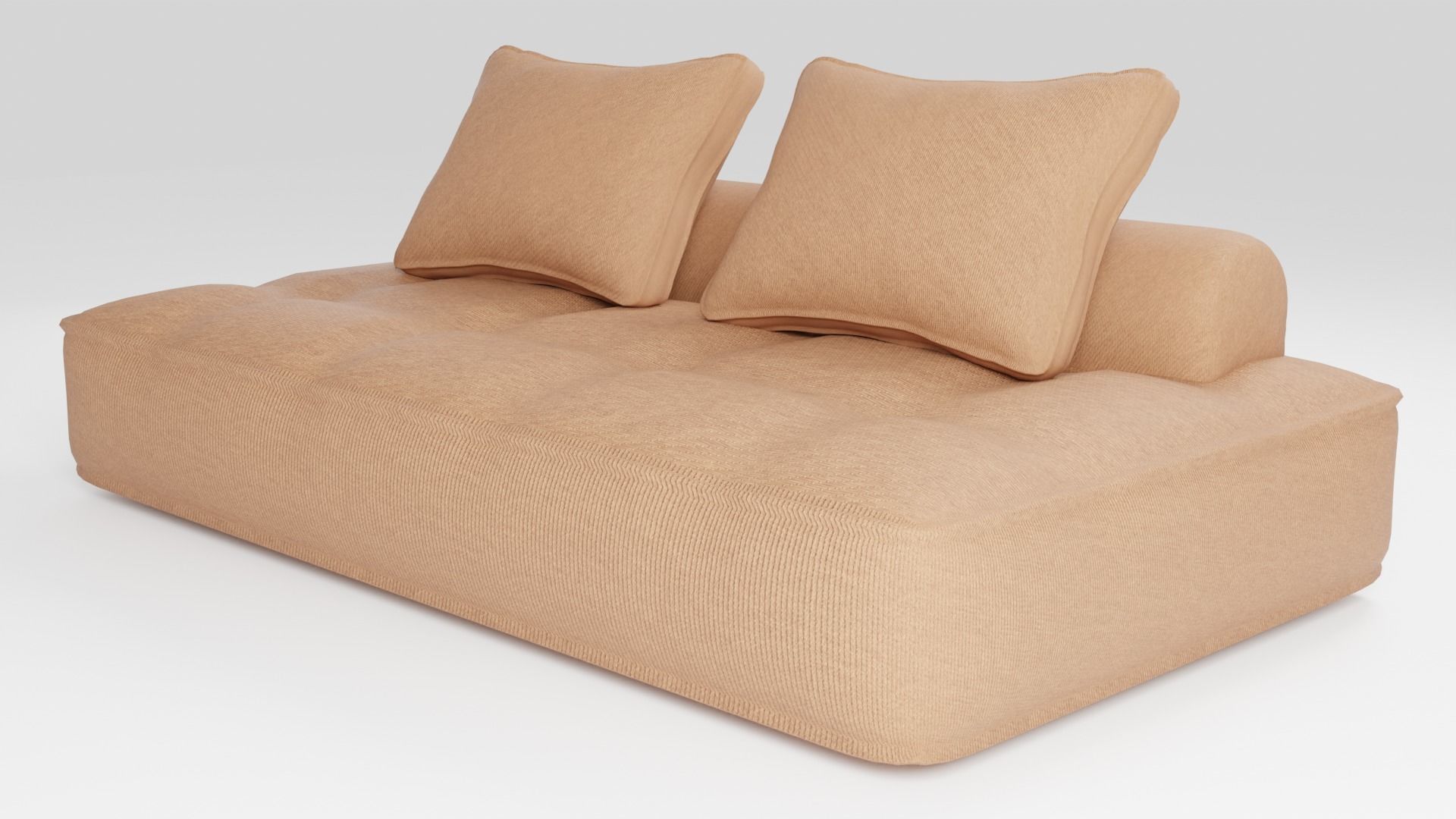 Piedmont sofa in modern Scandinavian style in brown tones 3D model_4