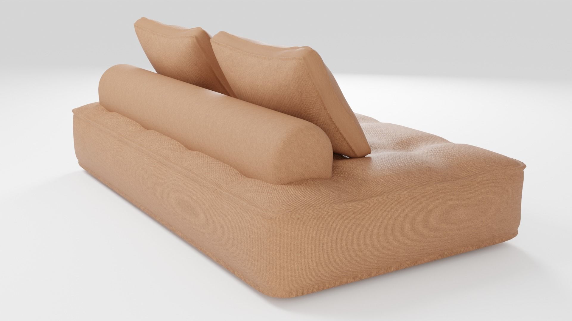 Piedmont sofa in modern Scandinavian style in brown tones 3D model_2