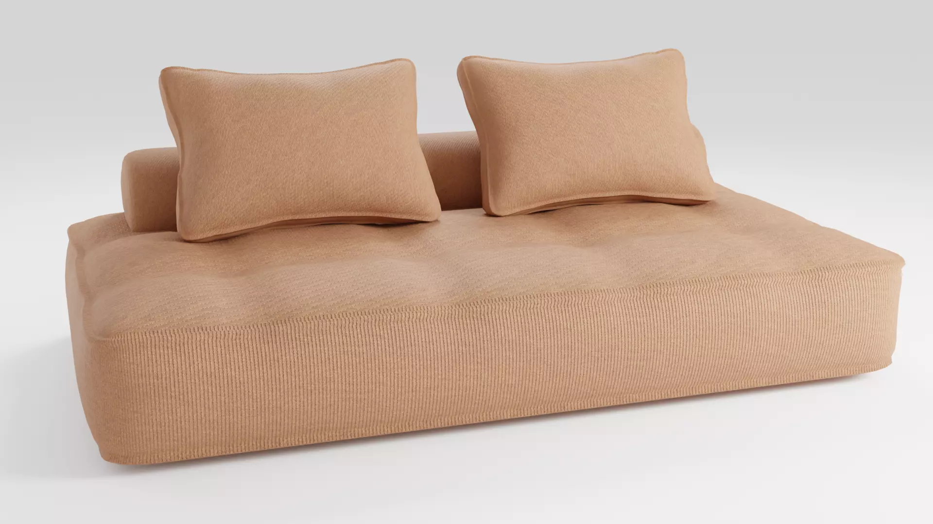 Piedmont sofa in modern Scandinavian style in brown tones 3D model_0