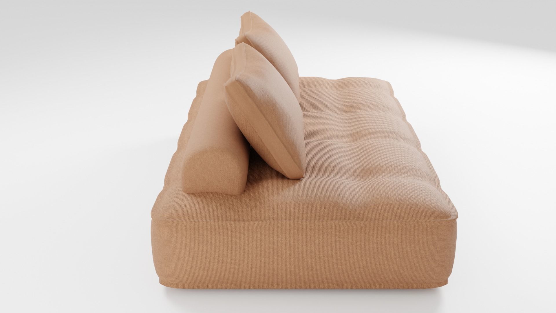 Piedmont sofa in modern Scandinavian style in brown tones 3D model_1