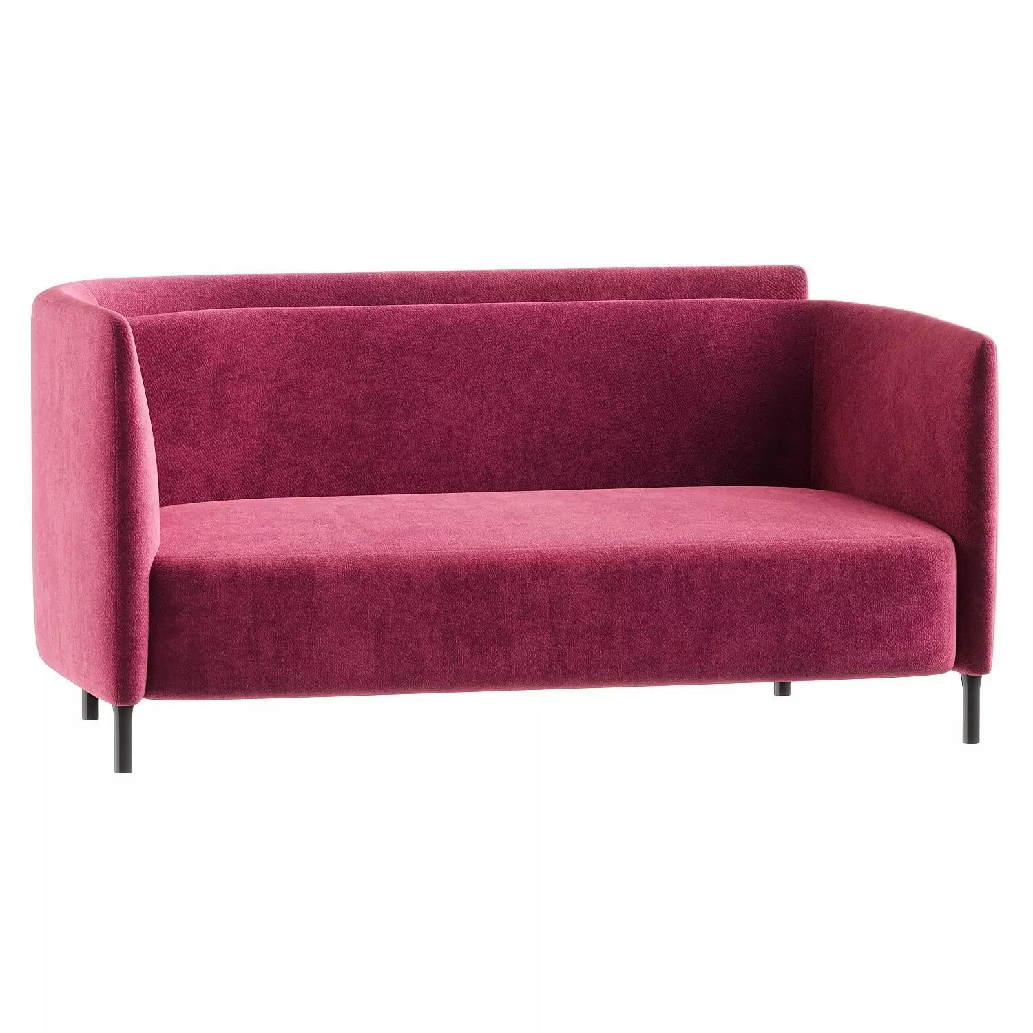 sofa red 3 3D model_0