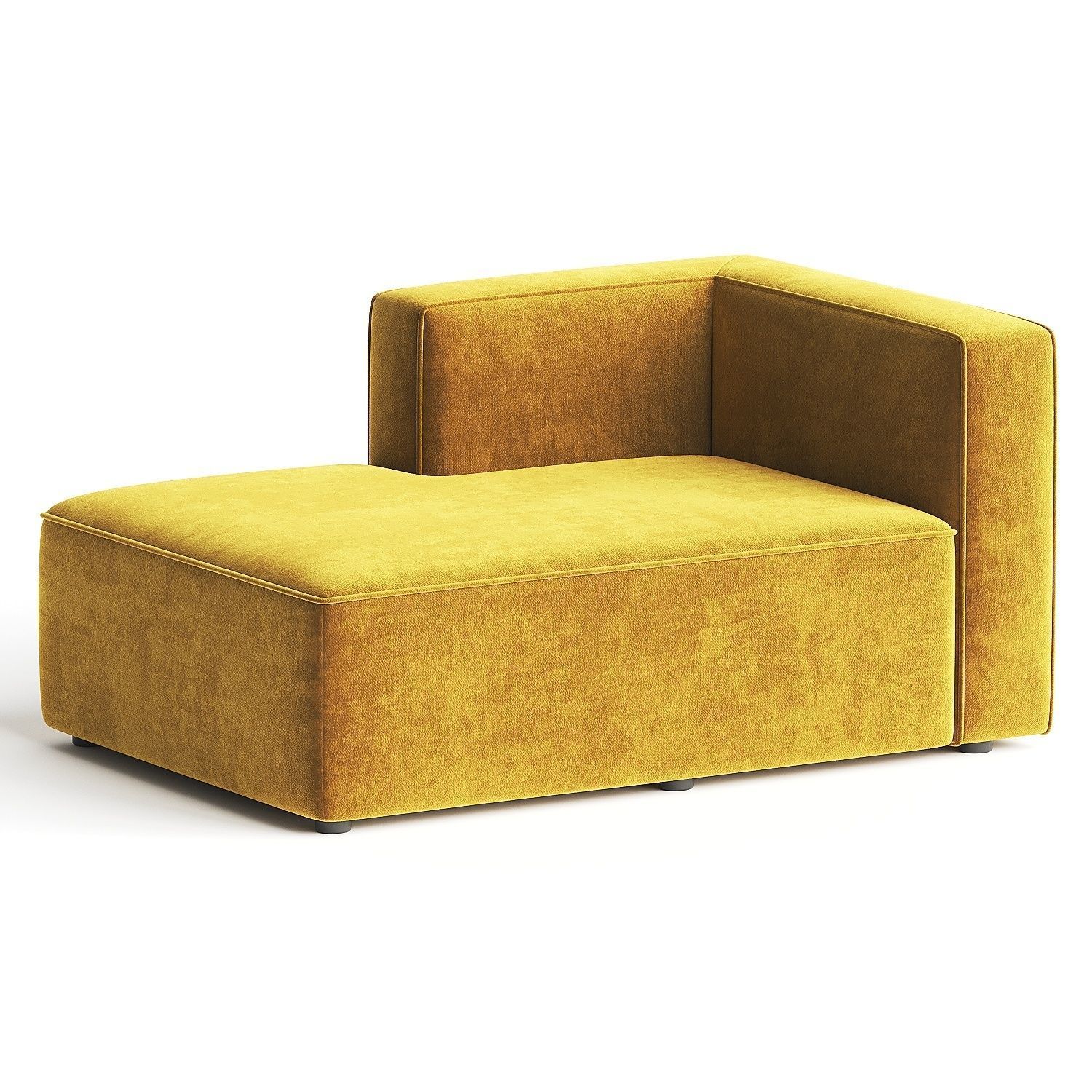couch red 3D model_2
