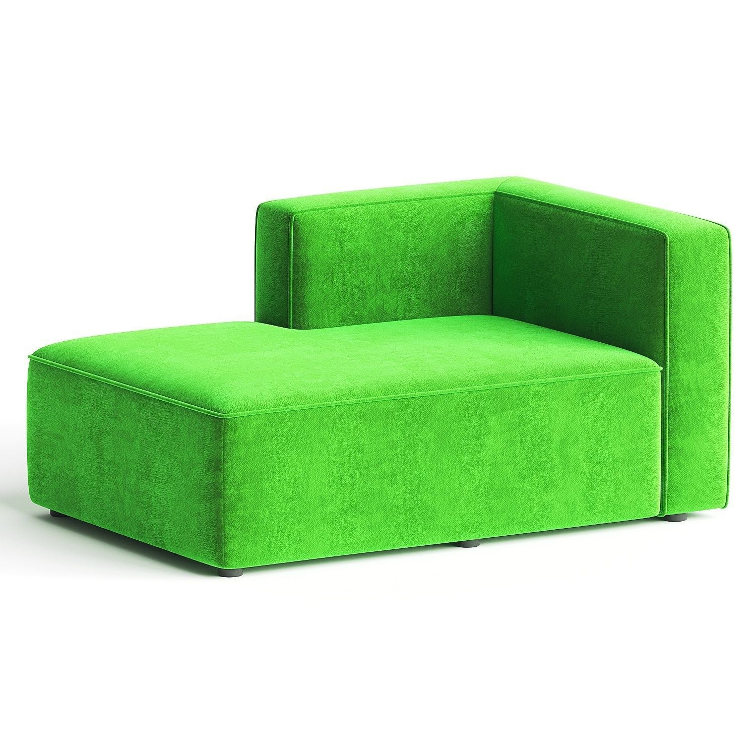 couch red 3D model_1