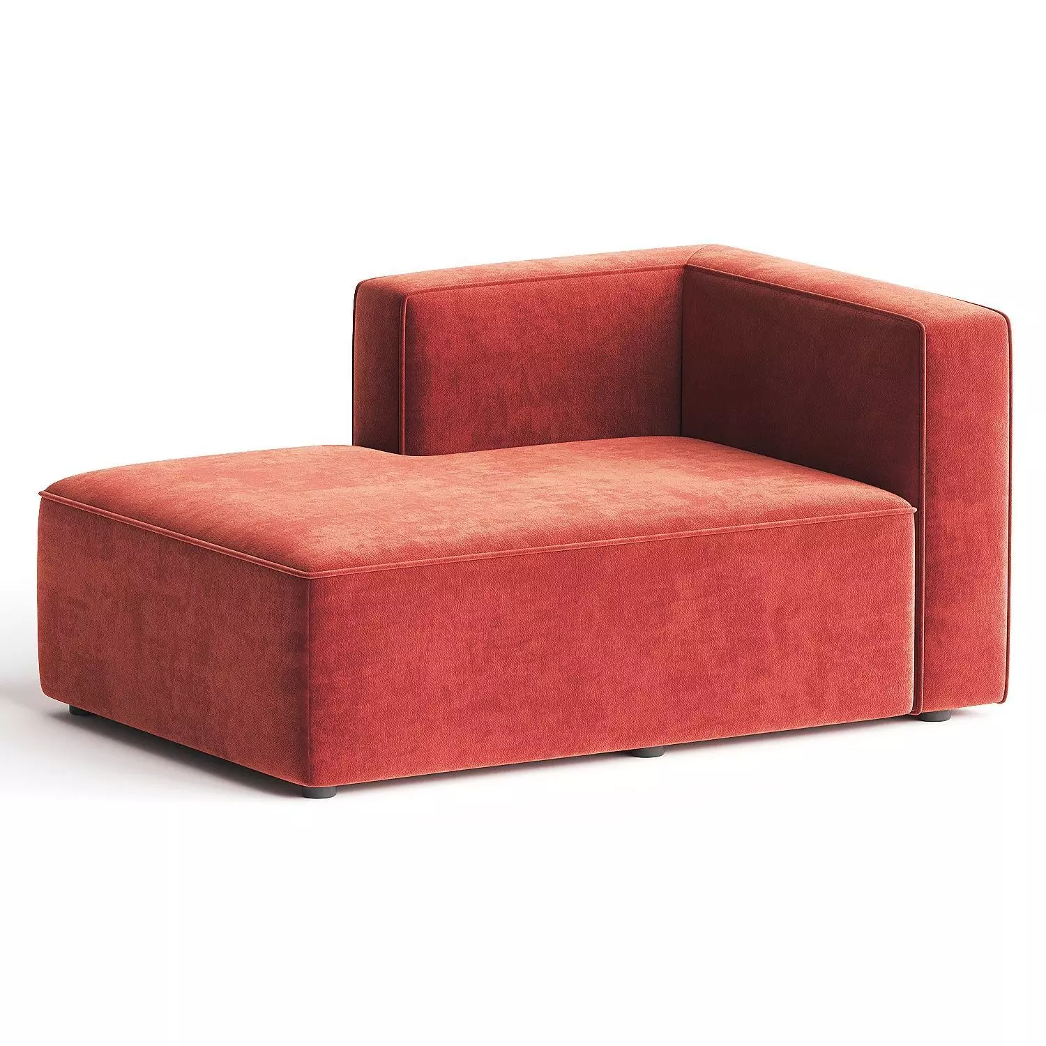 couch red 3D model_0