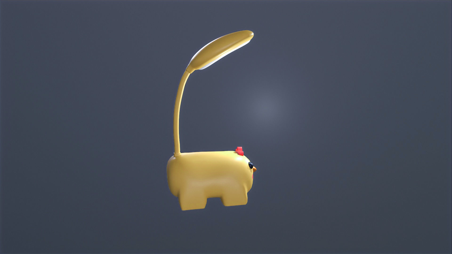 Chicken Desk Lamp Cute Low-poly 3D model_4