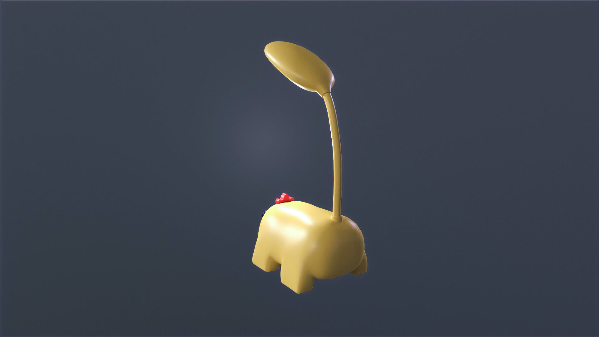 Chicken Desk Lamp Cute Low-poly 3D model_5