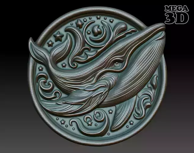 Whale Basrelief 240601