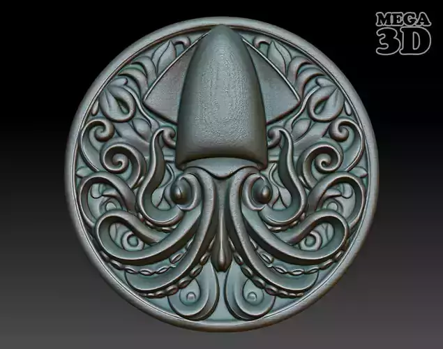 Squid Basrelief 240601
