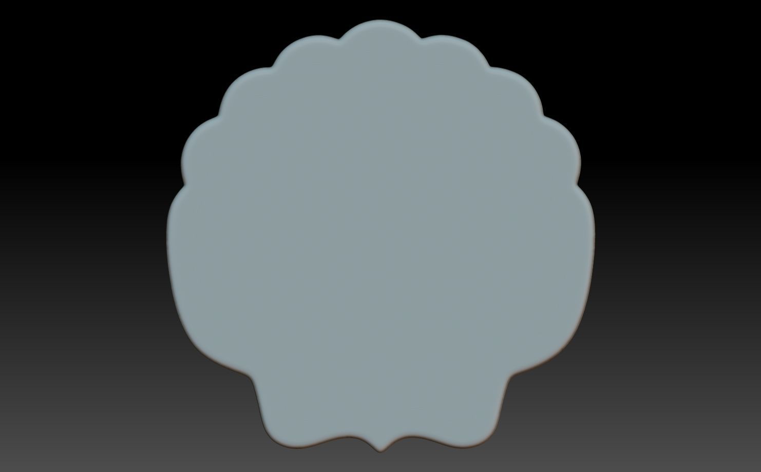 Scallop Basrelief 240601 3D print model_5