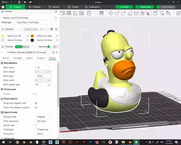 homer simpson rubber duck 3D print model