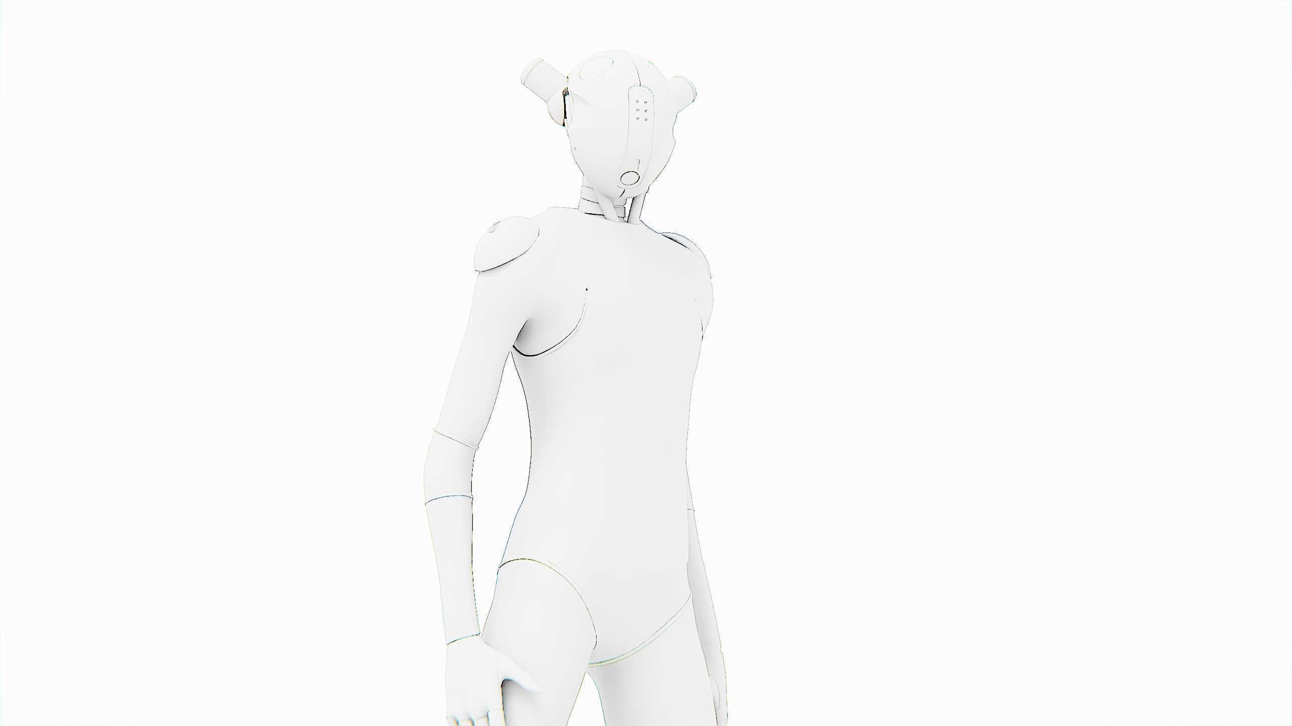 TESLA ROBOT V-3 Rigged for Unreal Engine - Unity - MIXAMO 3D model_32