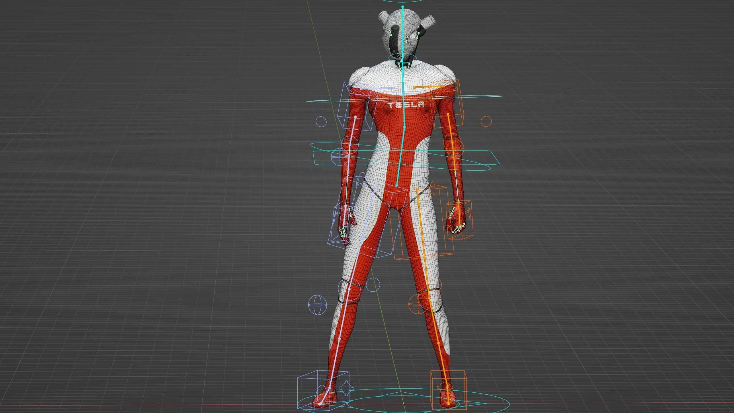 TESLA ROBOT V-3 Rigged for Unreal Engine - Unity - MIXAMO 3D model_37