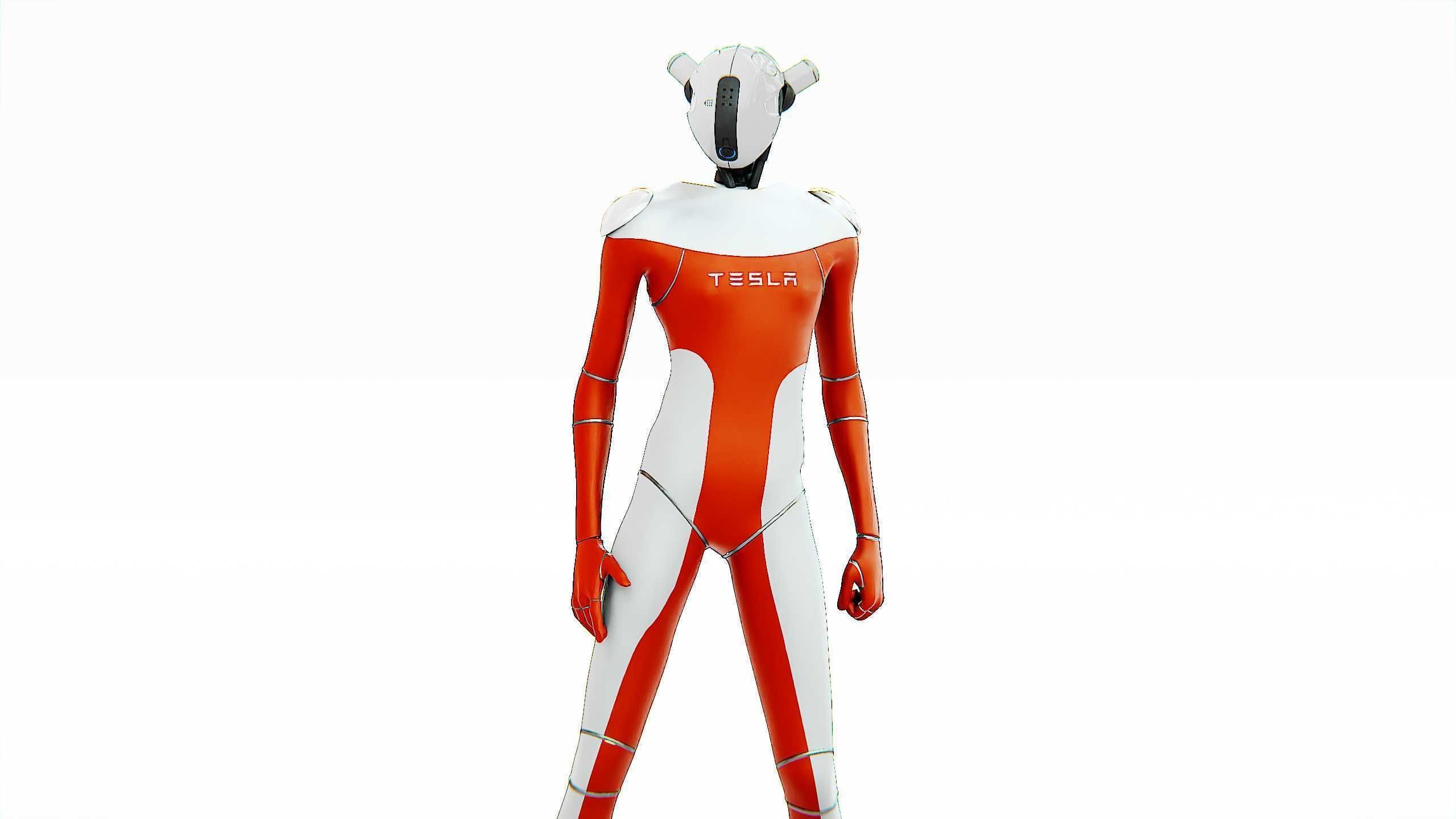 TESLA ROBOT V-3 Rigged for Unreal Engine - Unity - MIXAMO 3D model_2