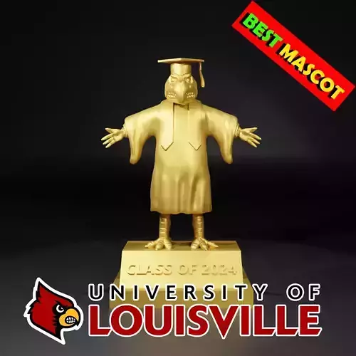 GRADUATION MASCOT UNIVERSITY OF LOUISVILLE - 3D PRINT 3D print model