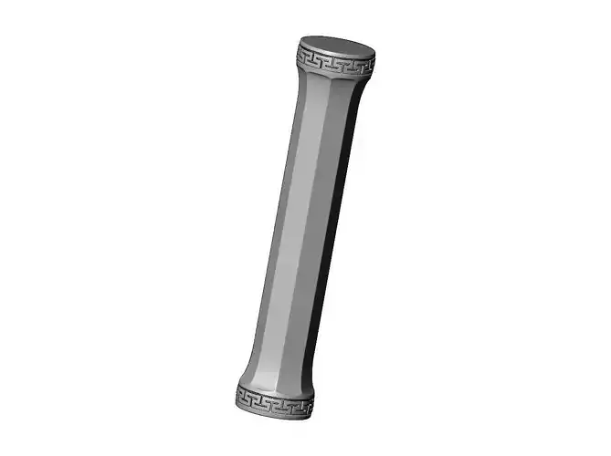 Classic octagonal greek key pattern ends pillar column 3D print model