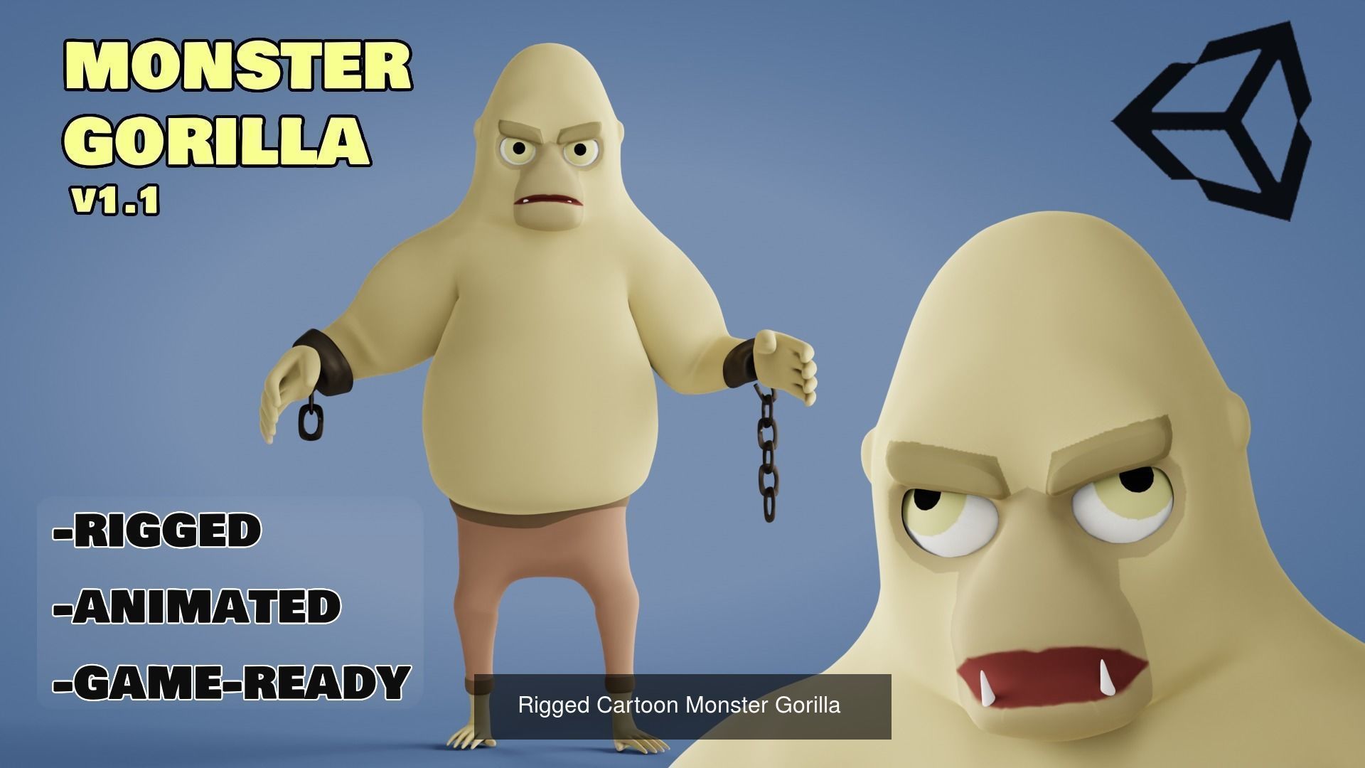 Toon Animated monkey Character pack 3D Model Collection_4