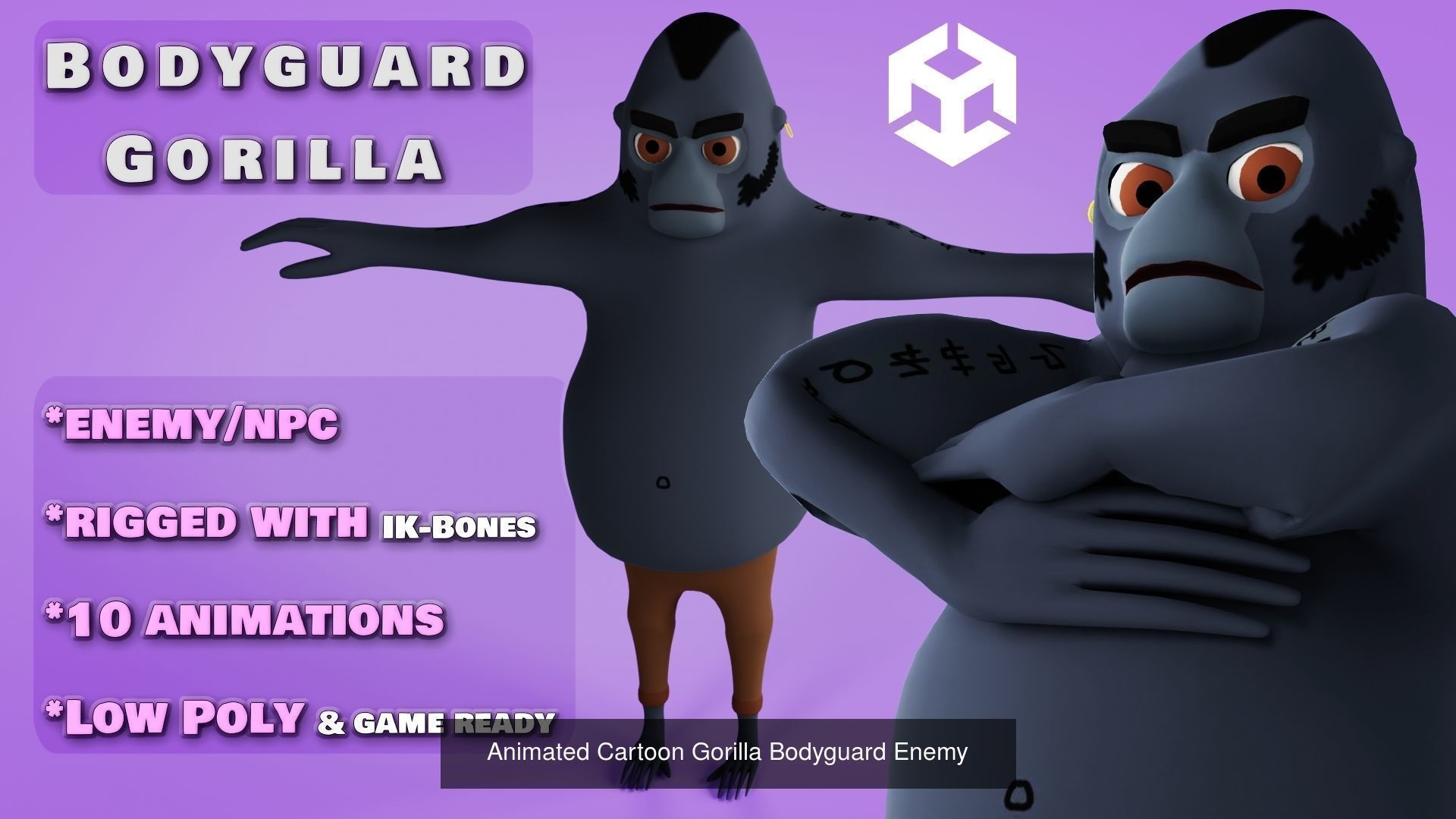 Toon Animated monkey Character pack 3D Model Collection_3