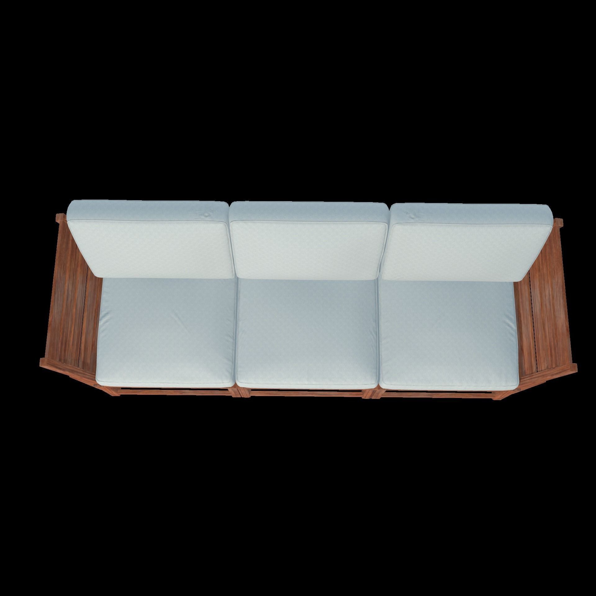 Sofa Three Seater low Poly 3d model 3D model_8