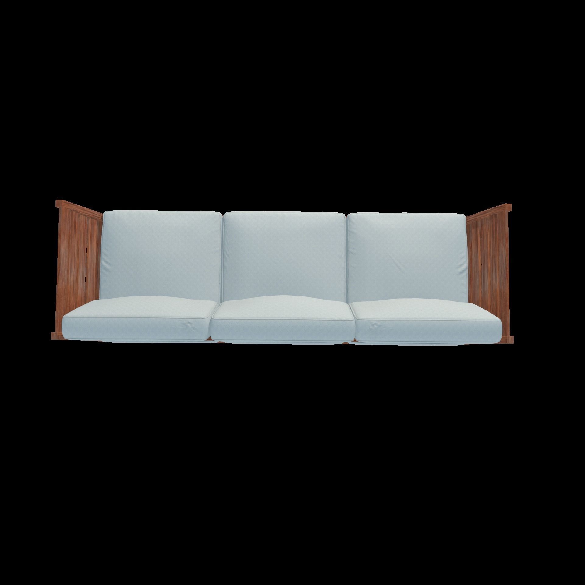 Sofa Three Seater low Poly 3d model 3D model_10