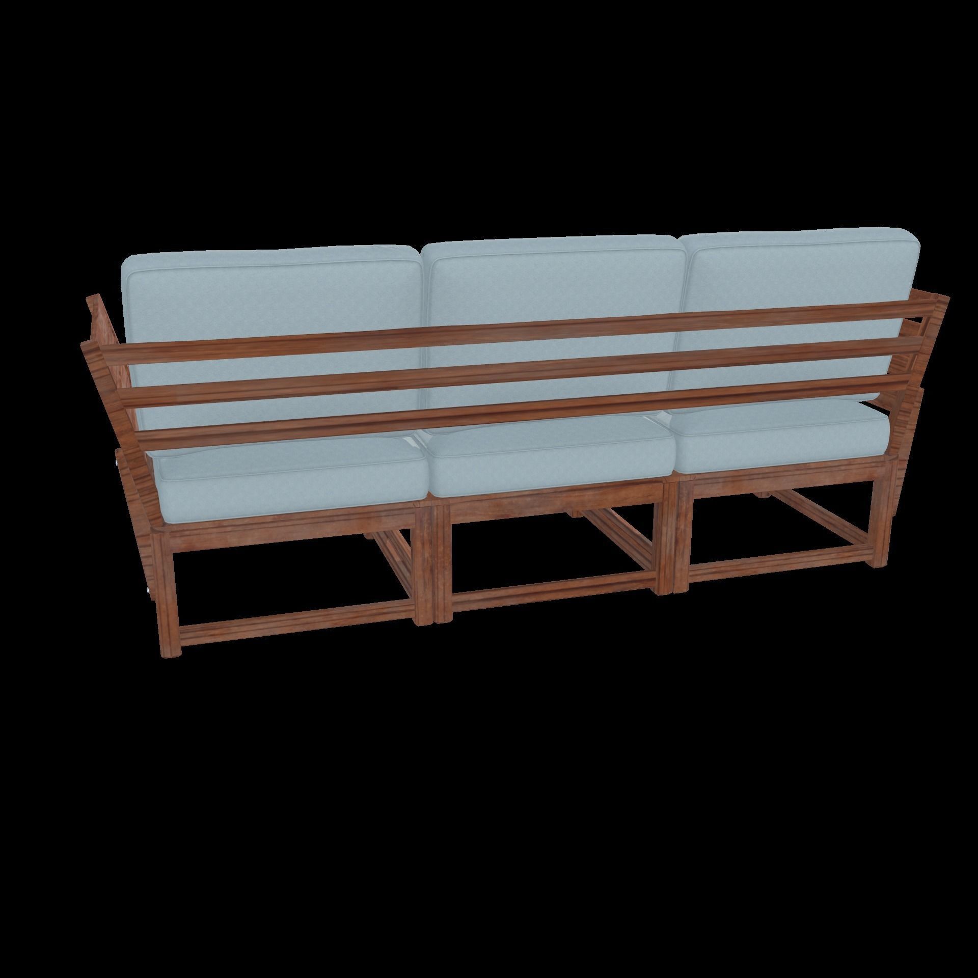 Sofa Three Seater low Poly 3d model 3D model_7