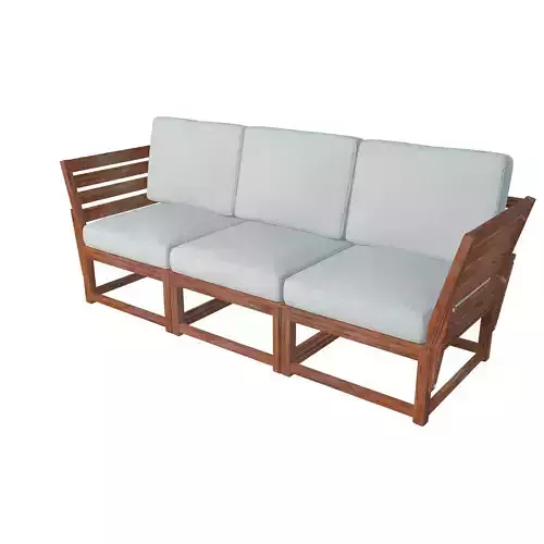 Sofa Three Seater low Poly 3d model 3D model