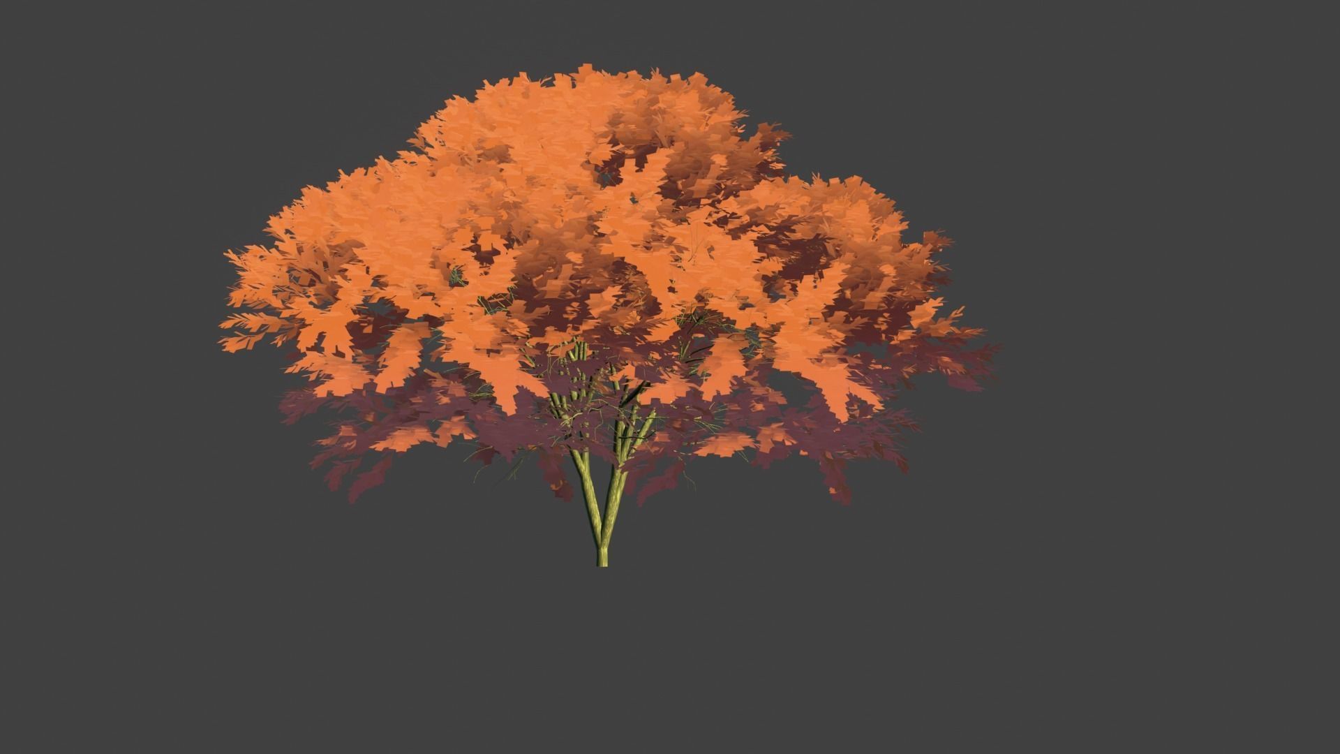 3d anime tree 3D model_1