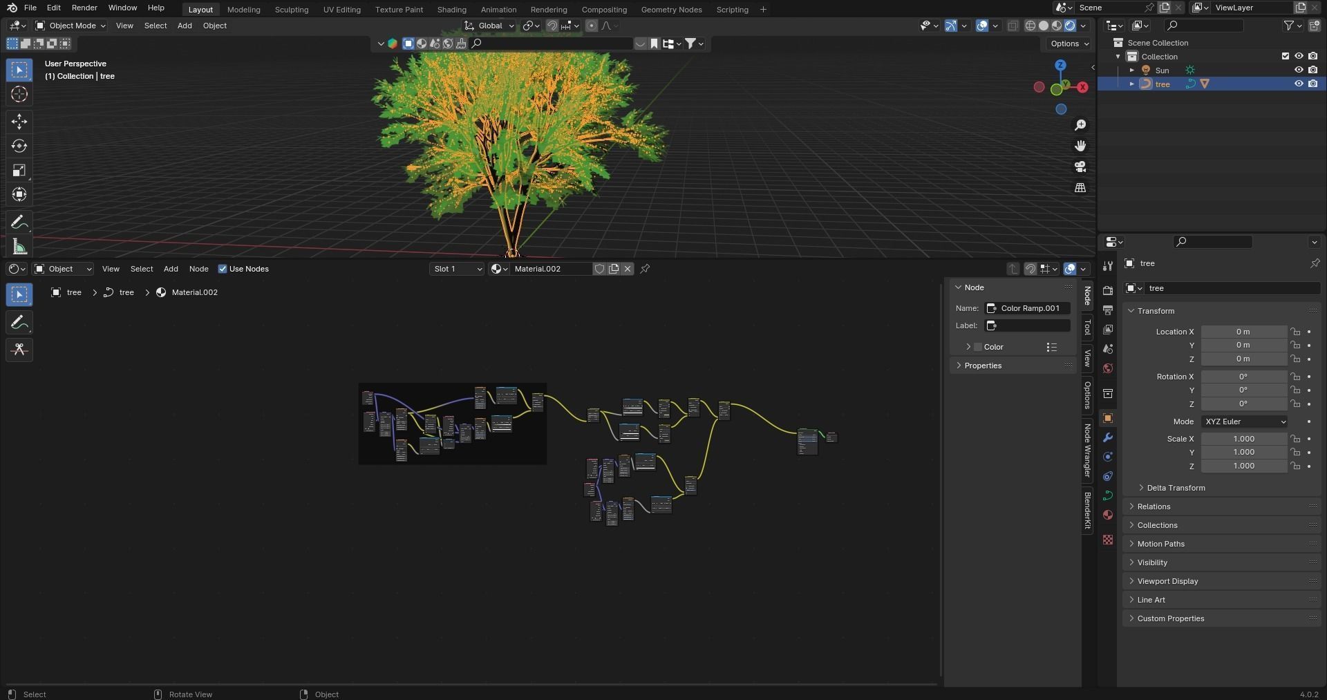 3d anime tree 3D model_13