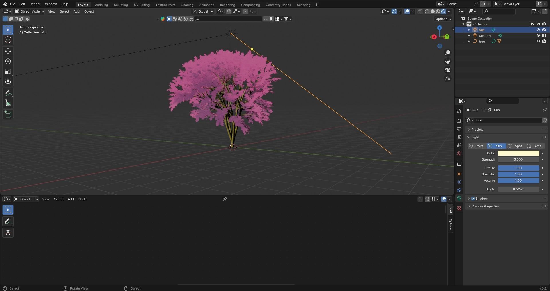 3d anime tree 3D model_14