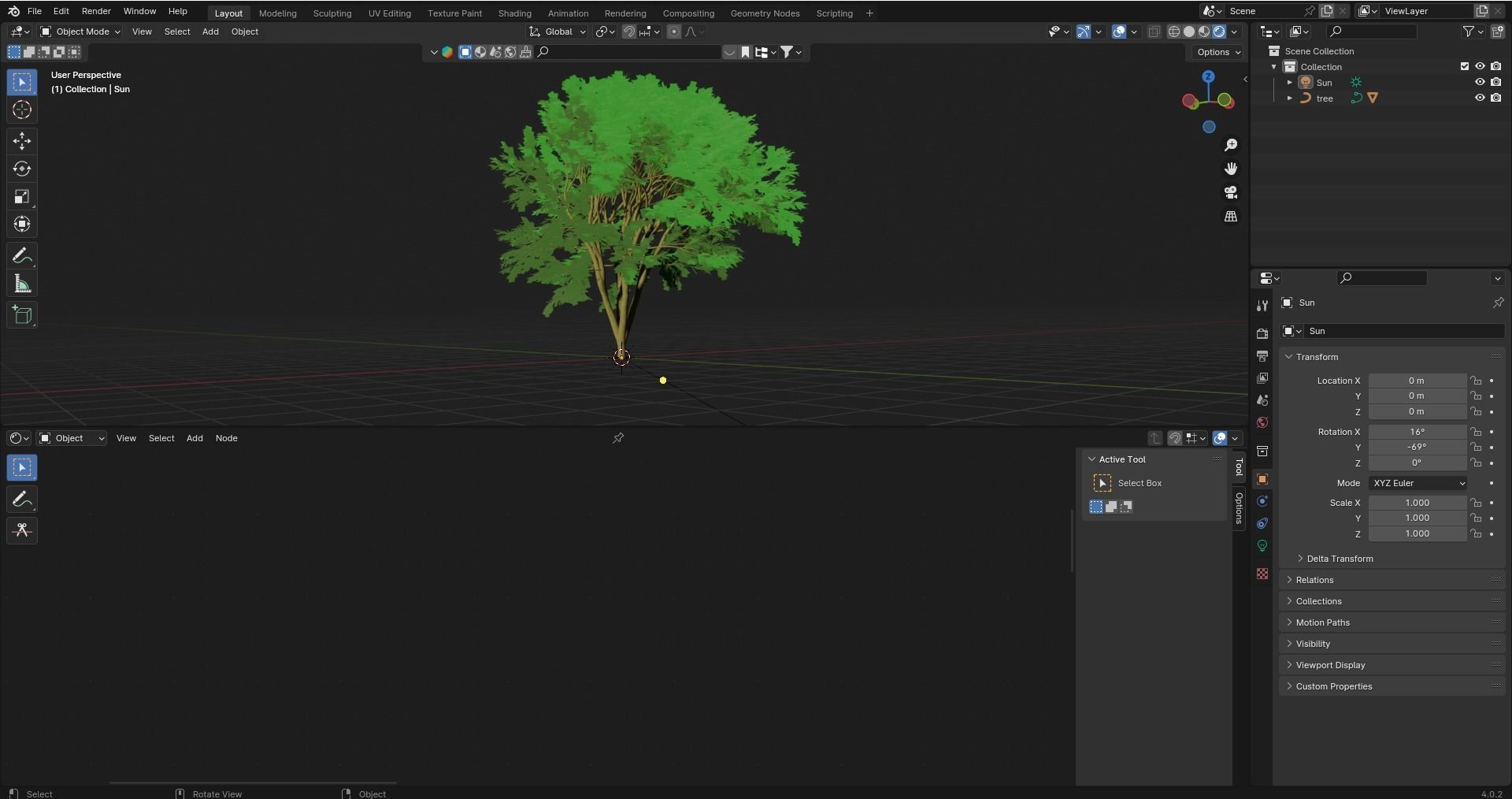 3d anime tree 3D model_10