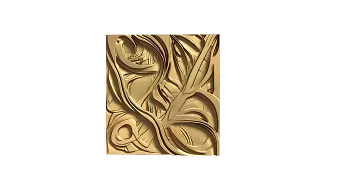 3D Printed Ornamental Wall Panel decor set 3D print model