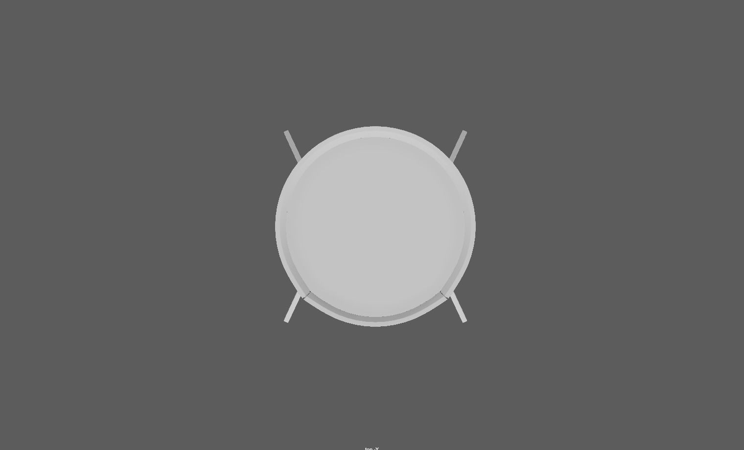 Wooden Round Stool Low-poly 3D model_15